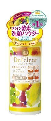 Энзимная пудра с кислотами AHA и BHA Meishoku Detclear AHA & BHA Fruits Enzyme Powder Wash Япония 0128 фото