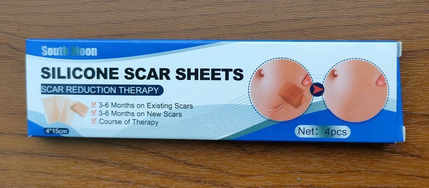 Силіконовий багаторазовий пластир проти шрамів і рубців Silicone scar sheets 072 фото